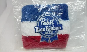 Vtg Pabst Blue Ribbon beer Wristband Red/White/Blue 3" Sweatband workout SEALED - Picture 1 of 5