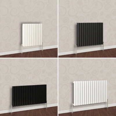 Horizontal Designer Radiator Oval Column Panel Rad Modern Central Heating UK New