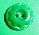 (1) Vintage 5/8" Green Early Plastic 2-Hole #6 Colt Mid Century Button-M760