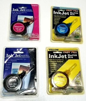 NEW Inkjet Refill Kit Universal Black Yellow Magenta Cyan HP Lexmark Canon Epson - Image 1 of 2