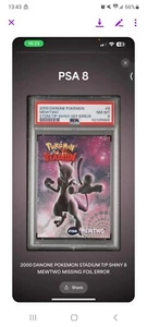 2000 Mewtwo Danone 8 Stadium Tip Shiny Error PSA 8 NM-MT Low Pop Pokemon TCG - Picture 1 of 1