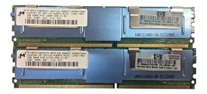 2 X 1GB PC2-5300F 667MHz Micron MT18HTF12872FDY ECC Server Memory - Picture 1 of 3