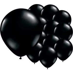 100 globos ecológicos negros biodegradables de 5" decoraciones de boda fiesta - Imagen 1 de 2