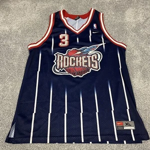 Vintage Rare Nike Houston Rockets Steve Francis Stitched Jersey #3 Blue XL - Picture 1 of 11