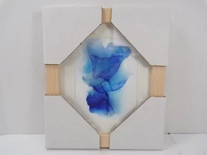 Pottery Barn Lagoon Framed Print 11x 13" Small Natural Blue #8980 - Picture 1 of 4