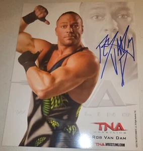 Signed Autographed TNA Wrestling Rob Van Dam RVD Promo Photo Impact WWE WWF NWA - Picture 1 of 3