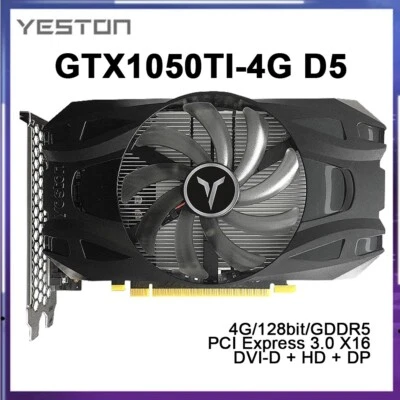 ESTON GTX1050Ti-4G D5 Graphic Card 3.0 X16 GDDR5 4G 128Bit With Cooling Fan - Image 1 of 4