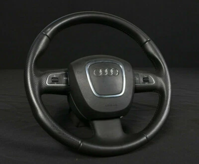 Volant Sport En Cuir Multifonctionnel Volant Sport COMPLÈT Audi A6 4F - Photo 1/4