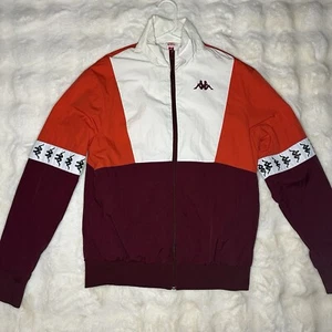 Kappa Windbreaker Jacket Men's Size Medium Nylon Track Full Zip Sweater - Picture 1 of 9