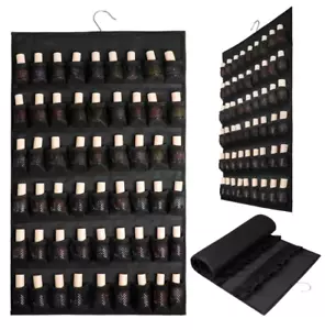 Hanging Nail Polish Organizer Holds 54+ Bottles Pockets Storage Wall Door Closet - Picture 1 of 4
