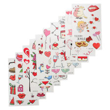  20 Sheets Transfer Stickers Valentine's Day Tattoo Lovers Party Favors