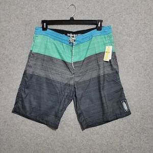 Rio beach Board Shorts Men 36 Multicolor Swim Trunks Ombre New Drawstring Ocean - Picture 1 of 14