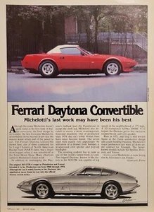 1981 Ferrari Daytona Convertibile LS Articolo Stampa 1pg - Foto 1 di 1
