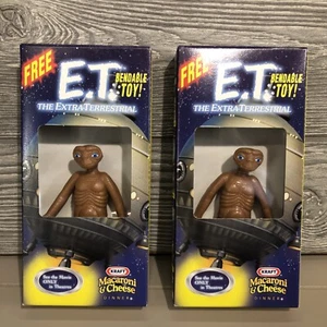 Lot Of 2 Vintage ET Bendable Toy Kraft Macaroni & Cheese Promo NEW Free Shipping - Picture 1 of 5
