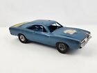 Vintage Processed Plastic Co Dodge Charger Toy Car Fire Chief Blue w/ Open Hood