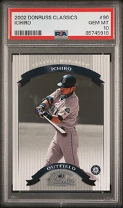 2002 Donruss Classics #96 Ichiro Suzuki PSA 10 GEM MINT Seattle Mariners - Picture 1 of 2