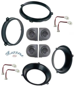 KIT INSTALLAZIONE 4 SUPPORTI E CONNETTORI CASSE PANDA 03-12 +4 GRIGLIE TWEETER - Imagen 1 de 11