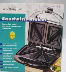 Westinghouse Sandwich Maker Non-Stick Coated Model WSM2000 - NOS - Picture 1 of 8