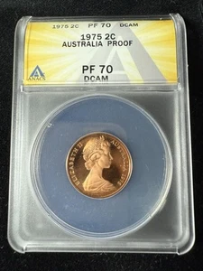 1975 Australia 2 Cents Proof PR70 DCAM ANACS PF70 UCAM ULTRA CAMEO SKU 3657 - Picture 1 of 2