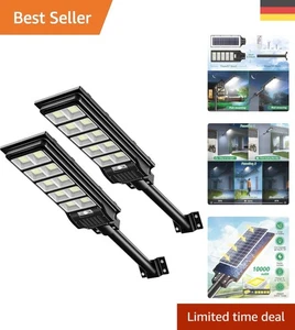 Superhelle 6500K Solar Straßenlaterne – Mit Fernbedienung und Bewegungsmelder - Bild 1 von 10