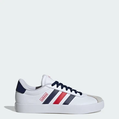 Adidas Men's VL Court 3.0 'White Navy Scarlet' Shoes IF4465 - Image 1 of 4