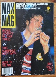 Max Mag #9 Michael Jackson 22x32" Poster Magazine 1984 Billy Idol Patty Smyth - Picture 1 of 3