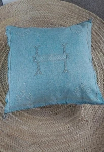 Moroccan Cactus Sabra Silk Handmade Pillows Cushion Cover, Boho, Berber - Picture 1 of 9