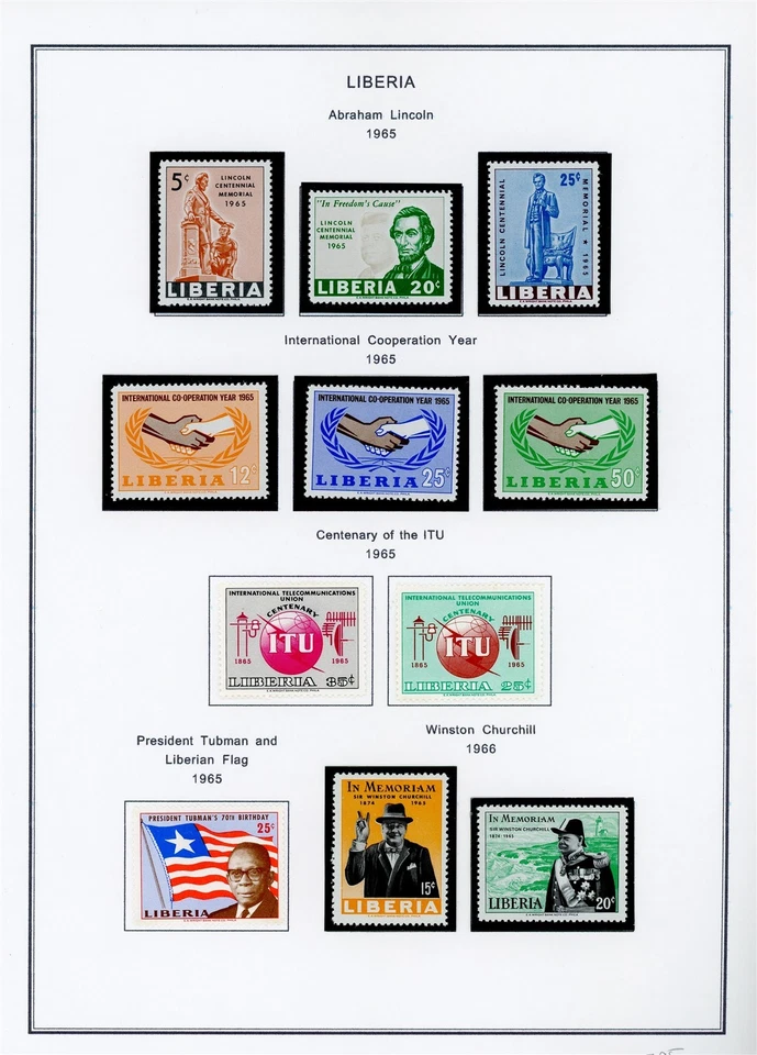 LIBERIA Selecciones en Página de Álbum Lote #127 - VER ESCANEO - $$$ Foto 1 de 1