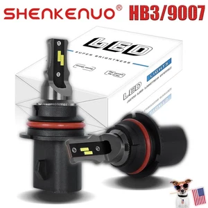 9007 LED Headlight High/Low Beam 6000K Combo Bulbs Super Bright White Kit 2x - Picture 1 of 8