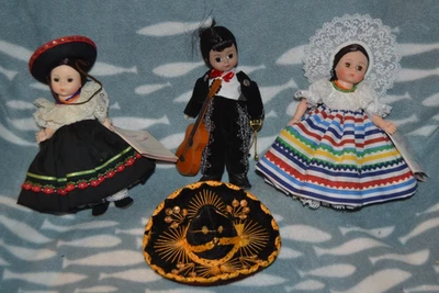 批量 3 件 亚历山大夫人 8 英寸 1997 Mariochi 男孩 1986 年和 1988 年 女孩 娃娃 墨西哥 — 第 1/4 张图片