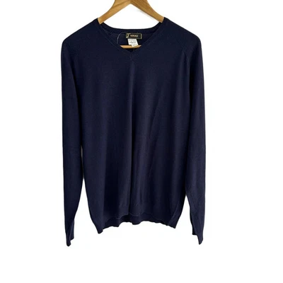 Auténtico suéter para hombre VERSACE - púrpura azul marino Foto 1 de 4