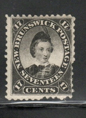 1860 New Brunswick UN #11 17c Black Prince Of Wales F/VF, MNH OG *Rare As Such* - Image 1 of 2