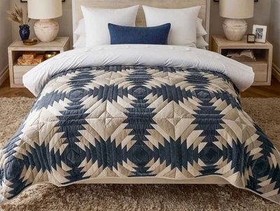 Pottery Barn AUBREY VELVET PATCHWORK Quilt KING ~NEW - Image 1 of 4