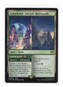 Tarjeta regular de Final Fantasy Magic The Gathering de Zanarkand, Ancient Metropolis R 0293 inglés casi nueva - Imagen 1 de 2