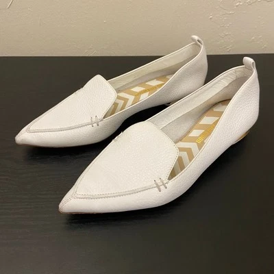 Nicholas Kirkwood Beya Loafers in White Leather Flats size 36 EU Women's Shoes - Image 1 of 4