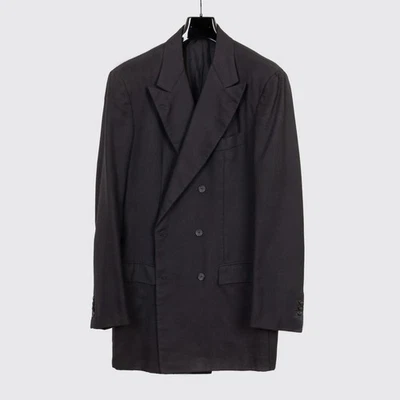 Chaqueta Kiton Cashmere Talla EU55 Larga Alta Negra Doble Pecho Foto 1 de 4