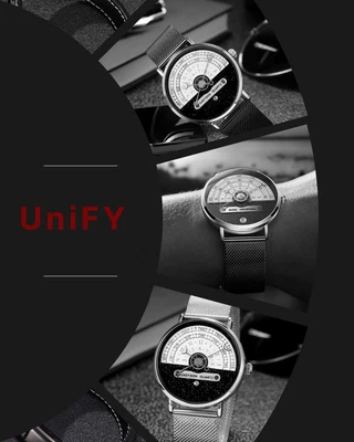 DOM Original Ultra-Thin Quartz Watch – Waterproof Mesh Strap, 24H Display - Image 1 of 4