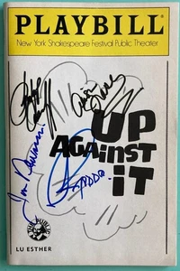 Signed Playbill UP AGAINST IT TODD RUNDGREN ALISON FRASER  ROGER BART +1 1989 - Picture 1 of 1