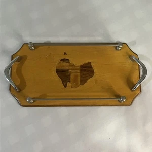 Australian Timbers Mulga Vintage Wooden Serving Tray Melbourne Walnut Brown - Picture 1 of 9