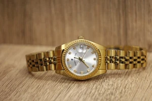 Jacques Du Manoir Inspiration Crystal Women Watch Gold Tone Swiss 98219L New Bat - Picture 1 of 6