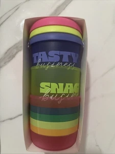 Tabitha Brown Target 3 Mini Snack Cups Tasty Business Snack Business Stripes - Picture 1 of 3