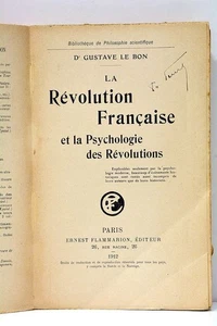 La Révolution Française et la psychologie des Révolutions Paris 1912 - Picture 1 of 9