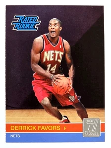 2010-11 Donruss Derrick Favors Rated Rookie New Jersey Nets RC #230 - Picture 1 of 2