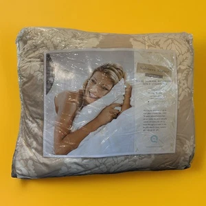 Northern nights Tonal Damask reversible Down Comforter Twin Cream - Picture 1 of 8