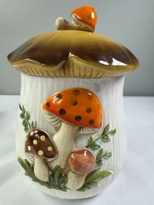 Vintage Sears & Rehbock Merry Mushroom 11" Kanister - Chip bitte lesen - Bild 1 von 18