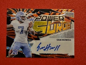 ๐#2/5 SAM HOWELL 2022 Leaf ROOKIE AUTO Power Surge Black Vikings UNC SSP - Picture 1 of 3