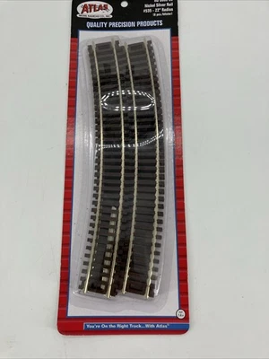 Atlas HO Escala Código 83 22" Radio Curva Pista - 6 Piezas - Níquel Plata - #535 Foto 1 de 4