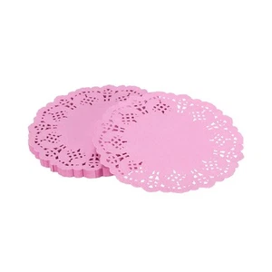 Paper Doilies, Disposable Doilies 3.5 Inch for Baked Food (150 Pack, Pink) - Picture 1 of 7