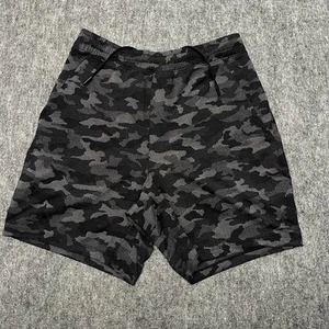 Pantalones Cortos Lululemon Pace Breaker Forrados 7" Para Hombres Pequeños Gris Camuflados Correr Gimnasio - Imagen 1 de 11
