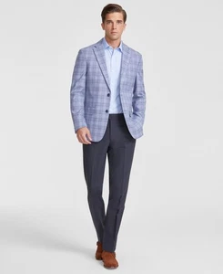 Tommy Hilfiger Mens Modern fit Sport Coat Blazer 36 S Blue Plaid - Picture 1 of 1